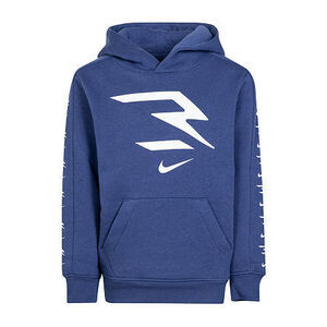 Nike 3Brand Boy's Russell Wilson Logo Fleece Hoodie , Blue Void , XL (18-20)